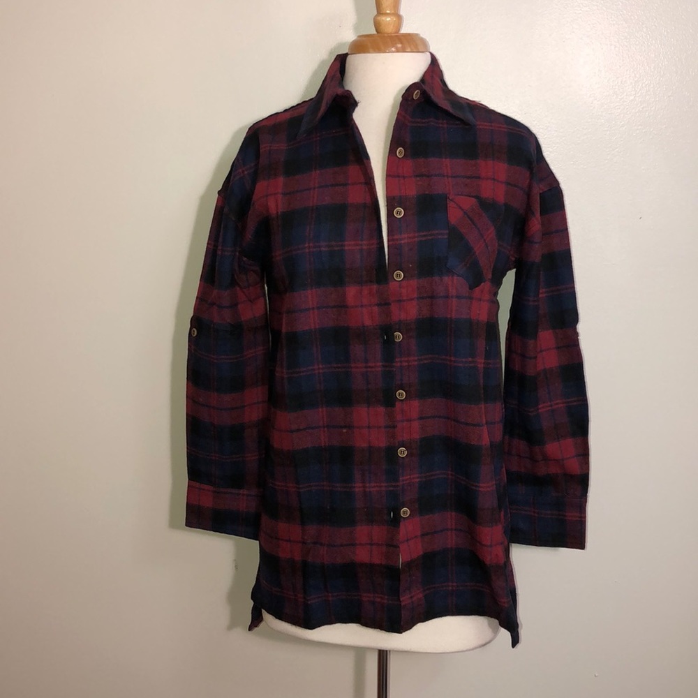 NWT flannel button down long-sleeved